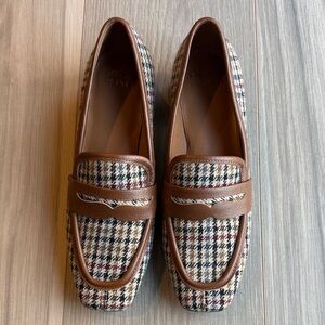 Donald J. Pliner Brown Plaid Loafers